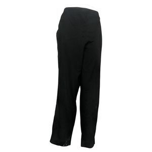 Susan Graver Women's Plus Sz Pants 1X Essentials Regular Liquid Black A463114
